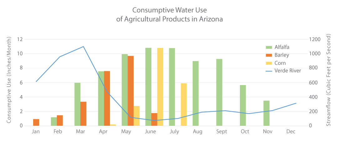 Consumptive Water Use of Agricultural Products in Arizona